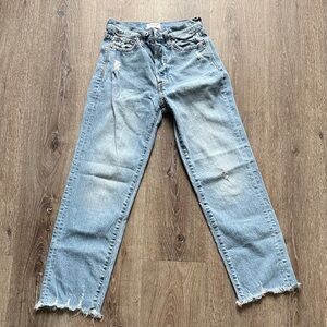 PISTOLA Women's Light Blue Distressed Jeans